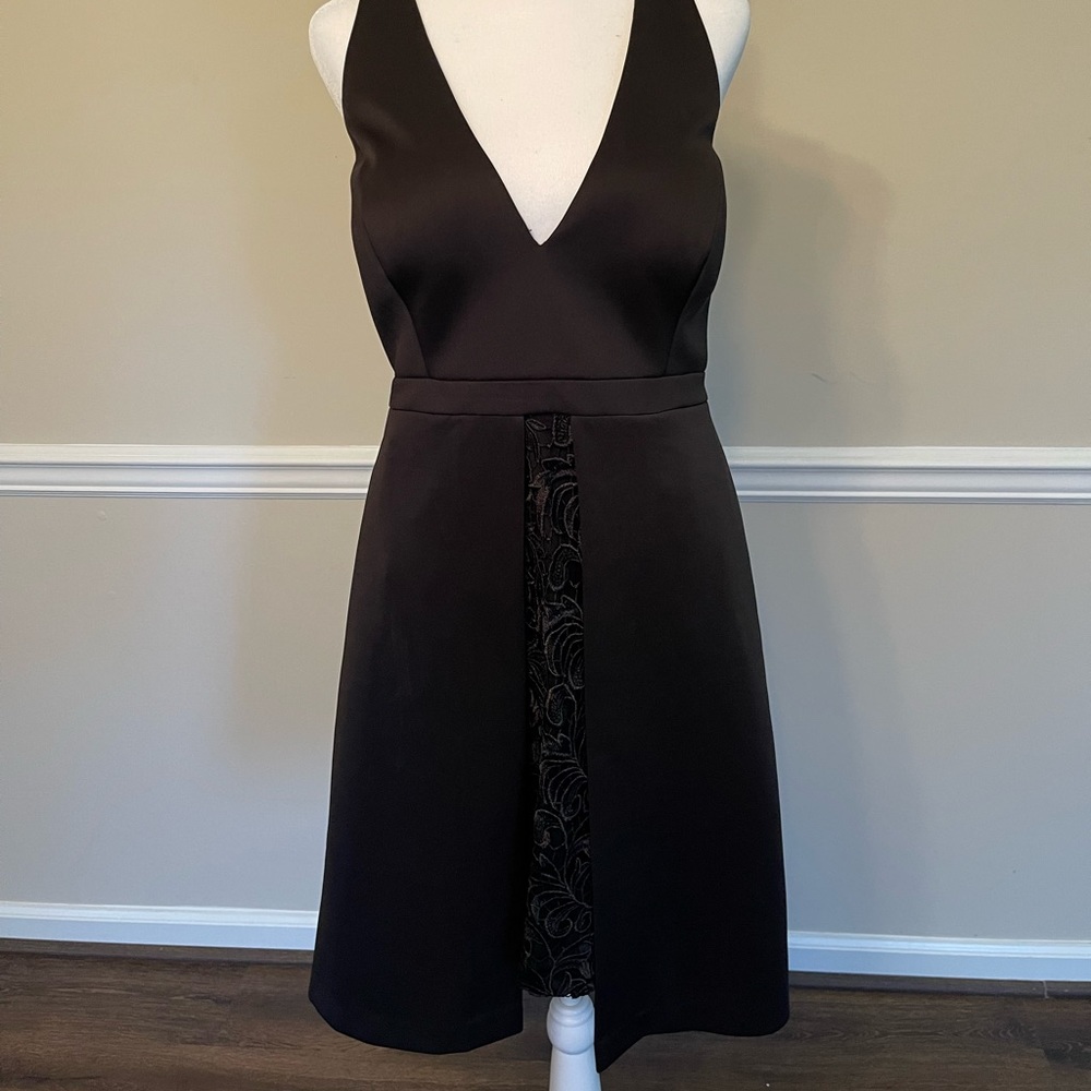 WHBM Aidan Mattox Sleeveless Black Dress